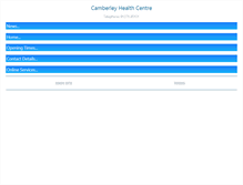 Tablet Screenshot of camberleyhealthcentre.nhs.uk